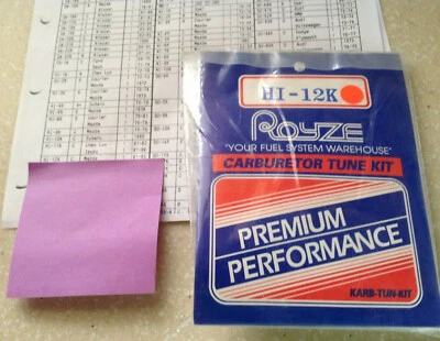 Kit de puesta a punto de reparación de carburador Royze HI-12K para Mazda GLC 1981-83 Foto 1 de 4