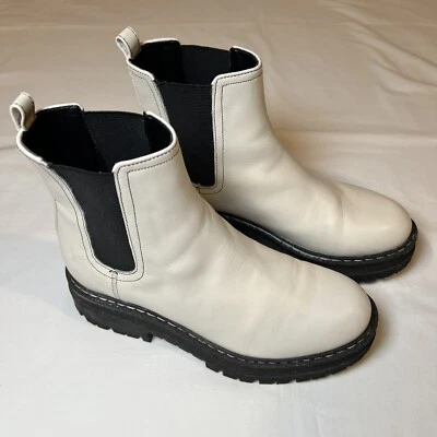 Botas Marc Fisher Ltd "Padmia" de cuero blanco con suela Chelsea talla 7M Foto 1 de 4