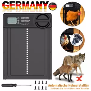 Hühnerklappe Aluminum Hühnerstalltür Hühnertür Automatische Haustierklappe Timer - Bild 1 von 19