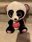 Ty Beanie Boos   Cutie Pie The Panda Bear W Heart 6 Inch
