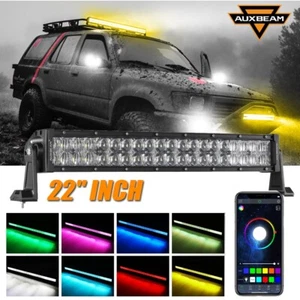 AUXBEAM 22 Inch RGB LED Light Bar bluetooth Control for Jeep Wrangler JK 07-17 - Bild 1 von 12