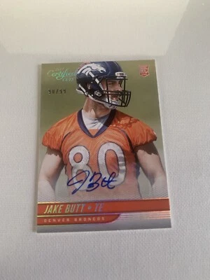 2017 Certified Cuts Rookies Scripts Silver /99 Jake Butt #191 Rookie Auto RC - Image 1 of 2