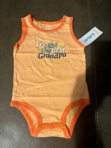 Baby Neutral Carter's "I got the Best Grandpa" Bodysuit - 9 Months - Picture 1 of 1