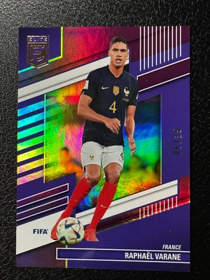 Panini 22-23 Donruss Elite FIFA Soccer France Raphael Varane /15 Purple - Image 1 of 2