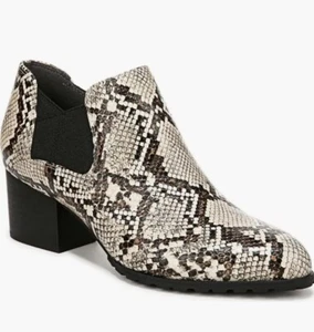 Vionic Belmont Snake Print Leather Ankle Boot Bootie Women's Size 9.5 NEW - Picture 1 of 11