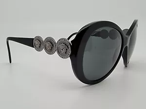 Versace Mod. 4256-B GB1/87 Black Frame Grey Lens Triple Medusa Sunglasses 58mm - Picture 1 of 12