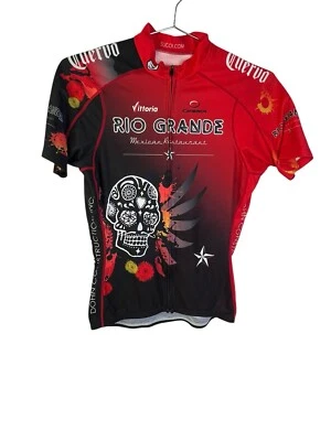 Sugoi Cycling Jersey Full-Zip Women S/P Skull with Graphics and Various Logos - Image 1 of 4