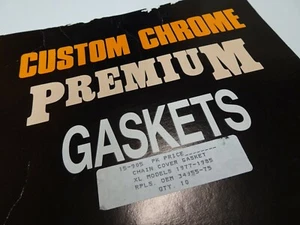 Harley Davidson Sportster XL Chain Cover Gasket 1977-1985 Custom Chrome 34955-75 - Picture 1 of 6
