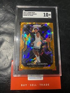 2020-21 Panini Prizm Anthony Edwards Orange Ice Sgc 10 Rated Rookie Timberwolves