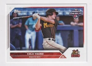 2023 Topps Pro Debut #PD-33 COLE YOUNG RC Rookie Seattle Mariners - Picture 1 of 2
