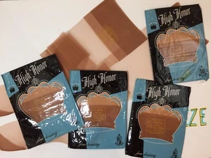 5 Pair Vintage 1950’s PIN-UP NYLON STOCKINGS PIN~UP HIGH HONOR EXTRA SHEER BEIGE - Picture 1 of 12