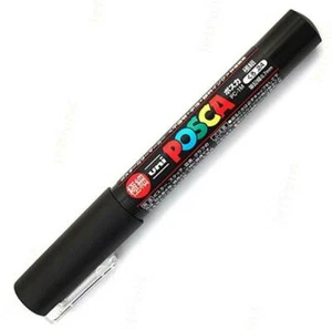 Uni Posca PC1M.24 Water-Based Paint Marker, Extra Fine Point, Black - Picture 1 of 1