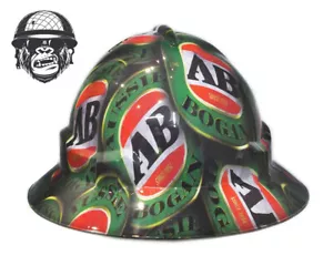 Custom Hydrographic Safety Hard Hat Mining AUSSIE BOGAN CHOICE WIDE BRIM - Picture 1 of 7