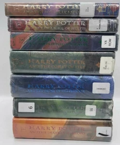 Harry Potter Hardcover Set First Edition 1-7 Set J.K. Rowling 1998 Used Library. - Picture 1 of 5