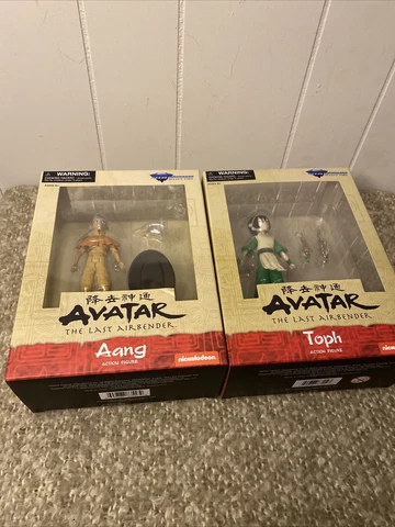 Avatar The Last Airbender Toph & Aang Action Figure Diamond Select Lot New Cover