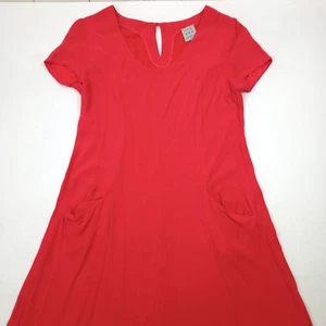 The Ark Women Red Dress Orange Size S Short Sleeve Pink A-Line Formal Casual - Picture 1 of 10