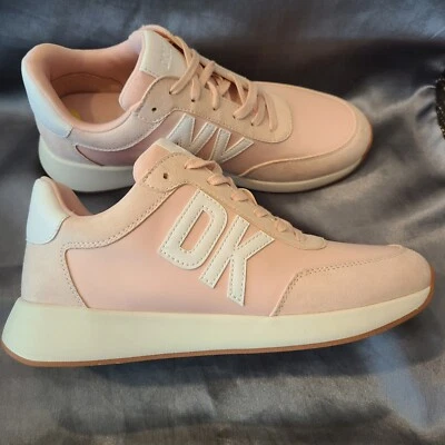 Zapatos DKNY EE. UU. 8 Para mujeres Zapatillas con cordones Plataforma Rosa Blanco DK NY Rubor Pálido Foto 1 de 4