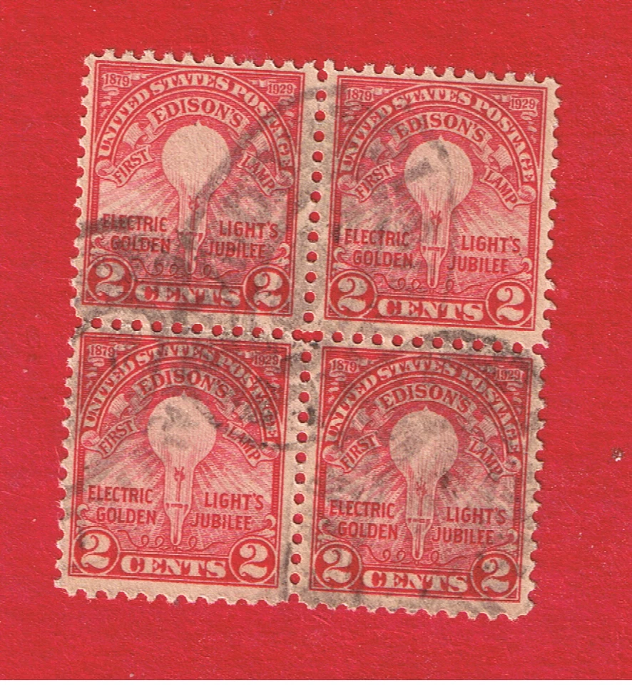 #654  VF used  block of 4  Edison  Free S/H - Image 1 of 1