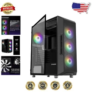 4 Ventilador RGB i3 NEO Torre Media PC Estuche - Vidrio Templado y Diseño de Alto Flujo de Aire - Imagen 1 de 11
