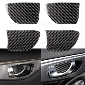 4x Cubierta de borde de fibra de carbono con manija de puerta interior para Infiniti Q50 Q60 13-19 - Imagen 1 de 8