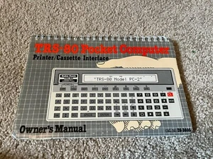 Vntg Owner’s Manual TRS-80 Pocket Computer Model PC-2 Book Replacement Original  - Afbeelding 1 van 4