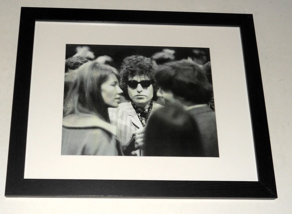 Framed Bob Dylan / Franciose Hardy 1966 poster 13"x16" Cultural Icons B/W - Image 1 of 3