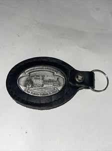 NS Norfolk Southern Railroad Pewter & Leather Key Ring , Rare, New - Picture 1 of 4