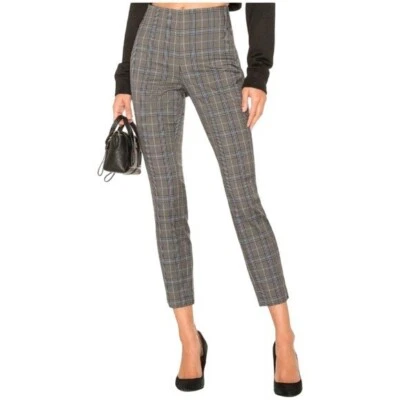 Rag and Bone Simone Slim Plaid Gray Ankle Pant Preppy Career Quiet Luxury NWT 10 - Image 1 of 4