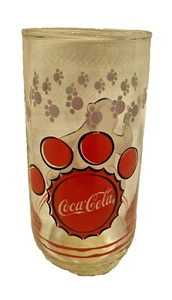 Coca-Cola 1999 Paw Prints 16 oz TAZA CRISTAL COLECCIONISTA - Oso Polar - Imagen 1 de 9