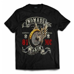 49 Camiseta Hells Angels Nomads España Soporte 81 Rueda Alada Rocker 5386 - Imagen 1 de 3