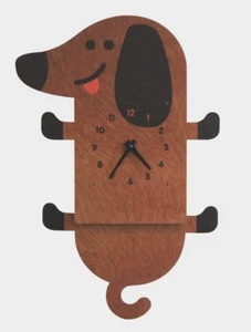 MM Moderne Elch Wiener Hund Pendeluhr PCPEN103 - 11,5"W x 12,5"H - Bild 1 von 2