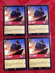 4x Disney Lorcana Into The Inklands #104 Billy Bones - Keeper Of The Map x4 - Picture 1 of 7