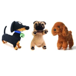 3 Dogs Needle Felting Kits for Beginner Handimade DIY Craft Kit Needle Felt Kit - Picture 1 of 8