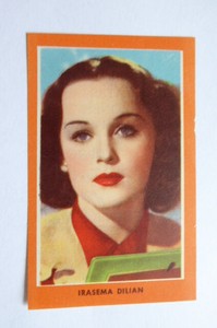 IRASEMA DILIAN FILM STAR PAPER THIN CARD GUILLEN CHOCOLATES SPAIN 1954