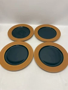4- C&R  GRIFFIN'S PARK  10 3/4” DINNER PLATES   TWO TONE- Green - Picture 1 of 5