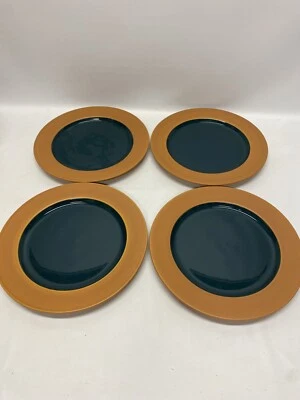 4- C&R  GRIFFIN'S PARK  10 3/4” DINNER PLATES   TWO TONE- Green - Image 1 of 4