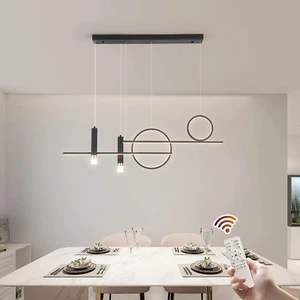 Modern Linear LED Chandelier Dimmable LED Pendant Light Linear Pendant Lighting - Picture 1 of 12