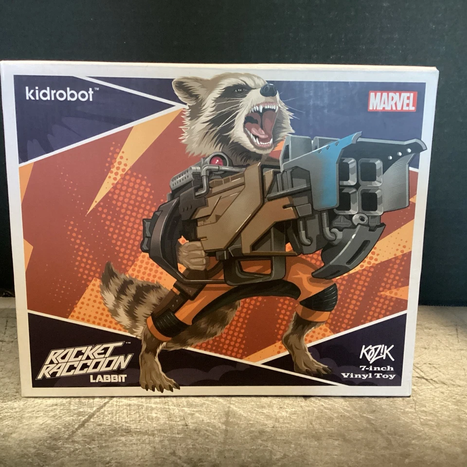 Marvel Rocket Mapache Labbit Guardianes de la Galaxia SDCC 7" Kozik Kidrobot Foto 1 de 4