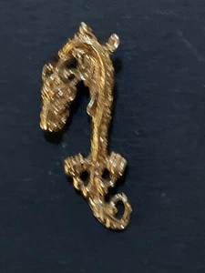 24k Gold Plated Dragon Pendant, 1 1/4” X 1/2” - Picture 1 of 4