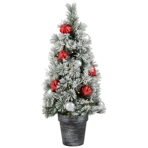 Northlight 3' Potted Snowy Pine Artificial Christmas Tree White LED Lights - Picture 1 of 6