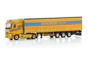 WSI 01-4432 Wohlwend Renault Truck T High 4X2 With Tarpaulin Trailer 3 Axles 1/5 - Picture 1 of 4