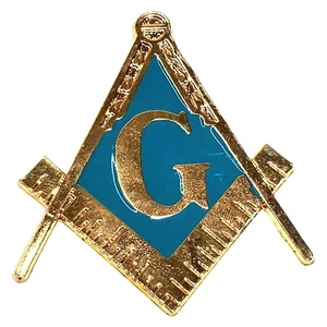 Freemason Emblem Enamel Masonic Gold Tone 3" Secret Society - Picture 1 of 4