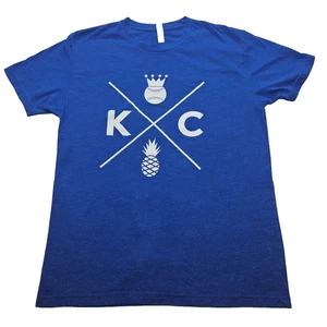 Kansas City Royals Tee Shirt Medium Blue Hawaiian Bros Island Grill Next Level - Picture 1 of 15