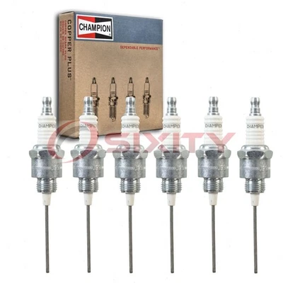 6 pc Champion Industrial 599 Spark Plugs for J99 Ignition Wire Secondary kh - Image 1 of 4