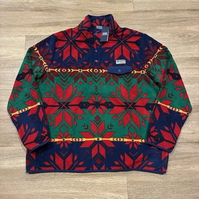Polo Ralph Lauren Hombres Chaqueta de Vellón Talla 2XL XXL Copo de Nieve Cepillado Pullover a Presión Foto 1 de 4