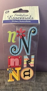 Vintage Sandylion Monogram “N” 2004 Sticker Pack - Picture 1 of 2