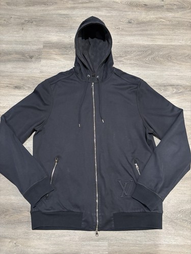 LOUIS VUITTON（LV） Autentica felpa con cappuccio uomo LOUIS VUITTON taglia M con ricamo logo LV in rilievo