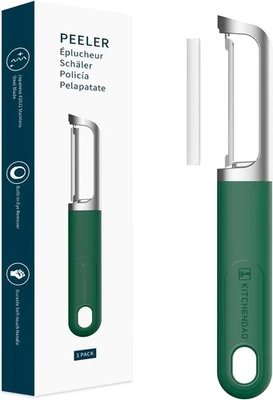 KITCHENDAO Swivel Vegetable Potato Peeler-Durable Japanese 420J2 Green  - Image 1 of 4