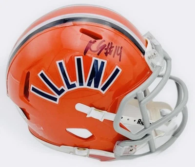 XAVIER SCOTT SIGNED ILLINOIS FIGHTING ILLINI MINI HELMET AUTOGRAPH BAS HOLO K95 - Image 1 of 2