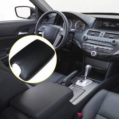 Apoyabrazos consola cupé sedán apto para Honda Accord 2008-2012 cubierta de cuero negro Foto 1 de 4